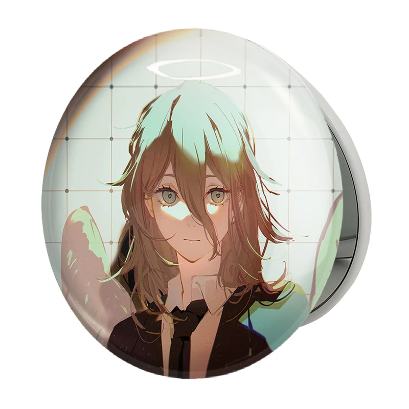 آینه جیبی خندالو طرح انجل انیمه مرد اره ای Chainsaw Man مدل تاشو کد 22332 