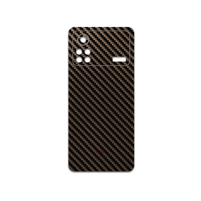 برچسب پوششی ماهوت مدل Glossy-Brown-Fiber مناسب برای گوشی موبایل شیائومی Poco X4 Pro 5G
