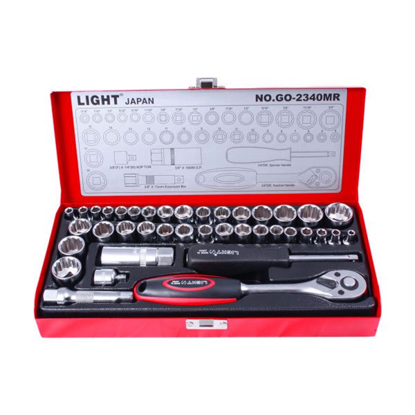 مجموعه 40 عددی آچار بکس لایت مدل GO- 14-38/2340 مجموعه 40 عددی آچار بکس لایت مدل GO- 14-38/2340