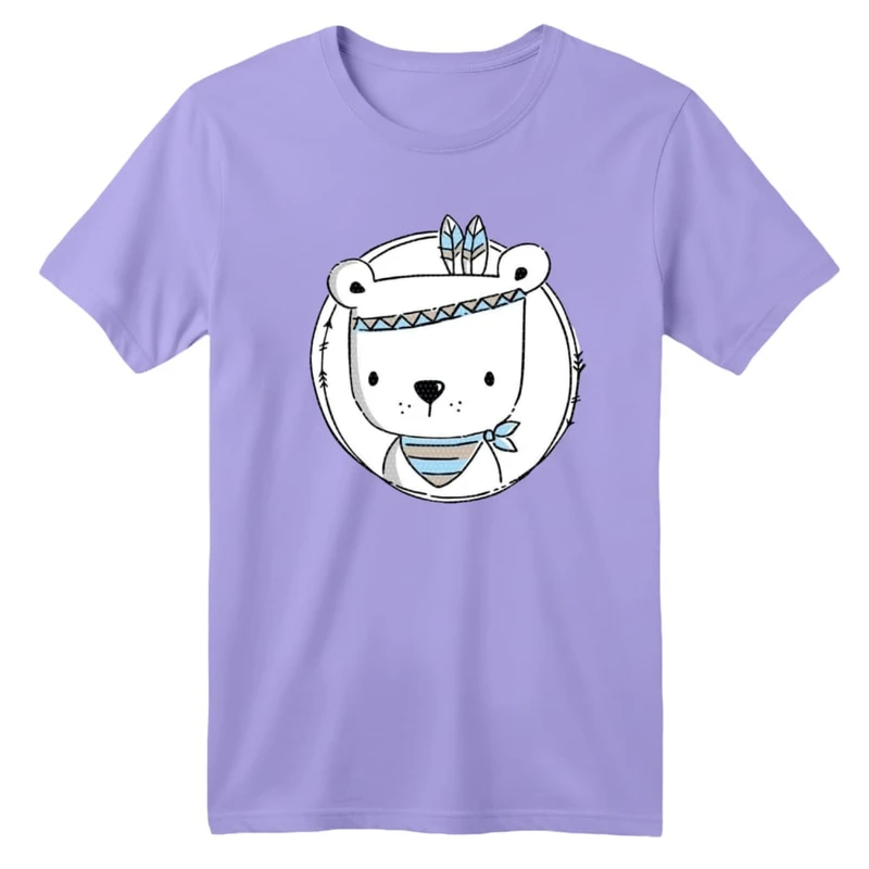 تی شرت آستین کوتاه بچگانه مدل خرس سرخپوست