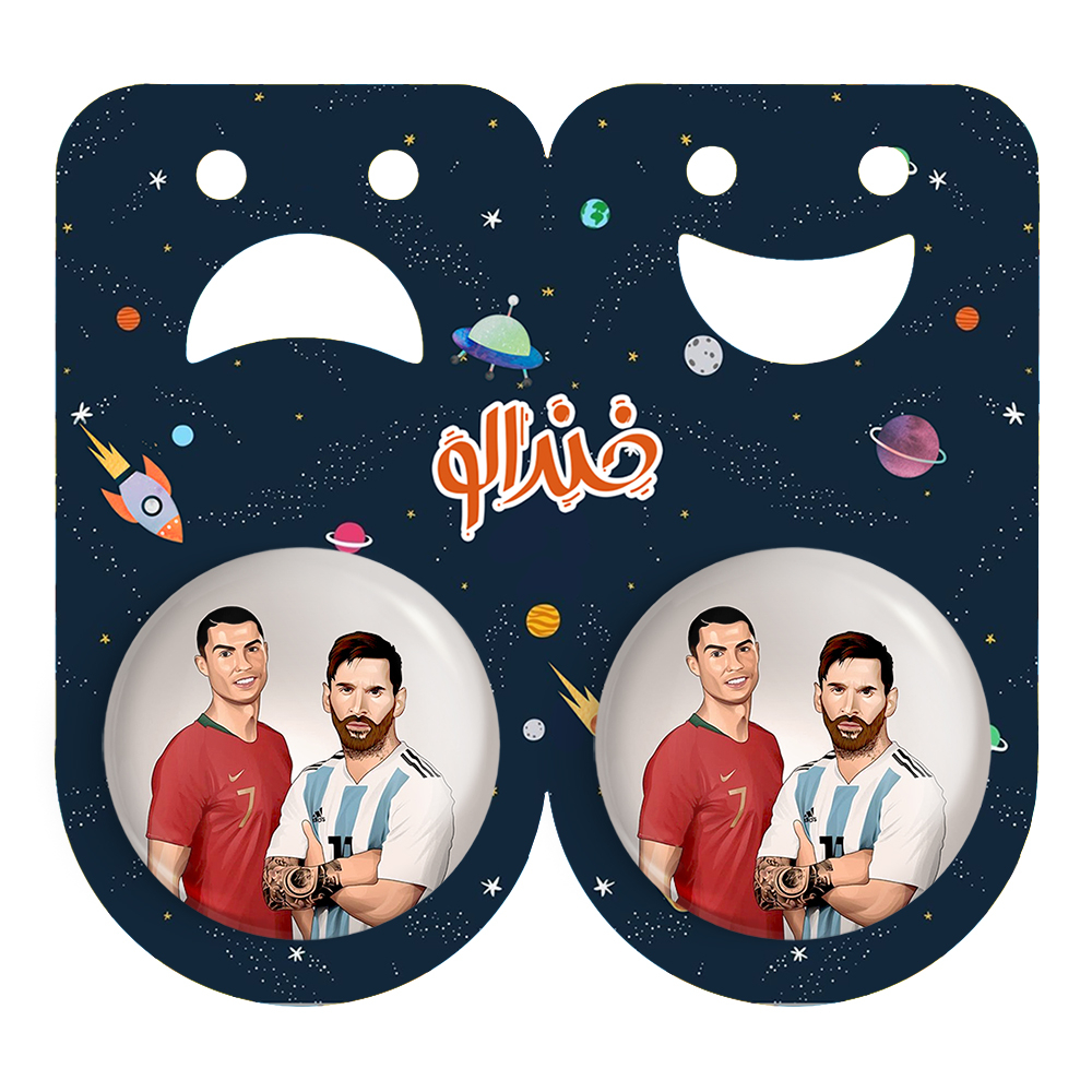 پیکسل خندالو مدل کریستیانو رونالدو و لیونل مسی کد 14003 به همراه مگنت