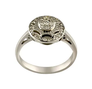 انگشتر طلا 18 عیار زنانه جواهری سروری مدل 10521