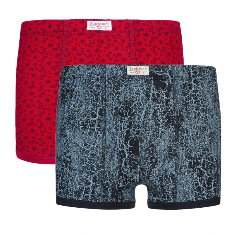 شورت پادار مردانه پنبینه مدل نخ پنبه بسته 2 عددی.