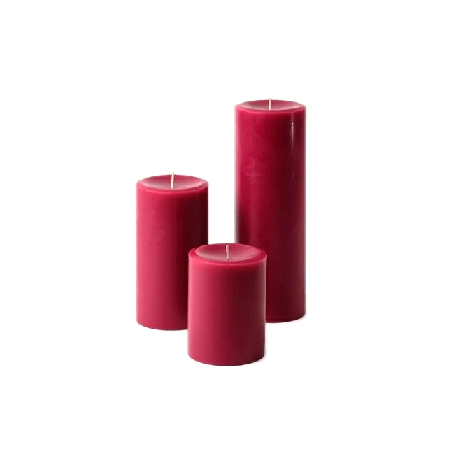 شمع دست ساز مدل استوانه ای مجموعه 3 عددی