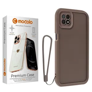 کاور موکولو مدل Silicone Puffer Strap مناسب برای گوشی موبایل سامسونگ Galaxy A22 5G به همراه بند آویز