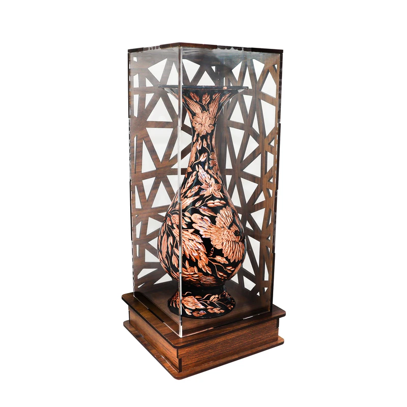 گلدان مسی صنایع دستی فاخر مدل الماس تراش کد 20pack25mix