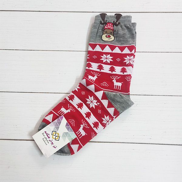 جوراب ساق بلند زنانه تن پوش هنگامه مدل گوزن کد TO1 -  - 2