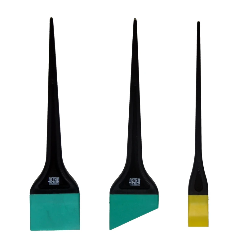 برس رنگ مو آسنا مدل سه کاره سیلیکونی کد F1024 بسته 3 عددی