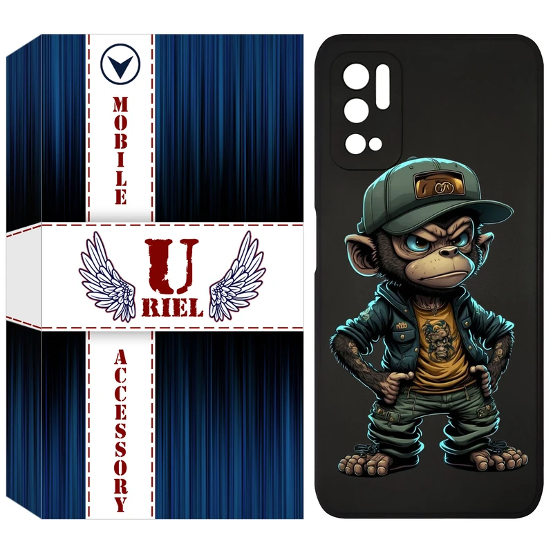 کاور یوریل مدل KSH کد 37 طرح Monkey مناسب برای گوشی موبایل شیائومی Poco M3 Pro / Redmi Note 10 5G / Redmi Note 11 SE