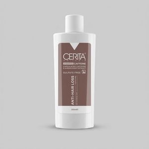 شامپو تقویت کننده و ضد ریزش مو سریتا مدل Caffein، سازگار با موهای خشک و نرمال، ضد شوره، حجم 200 میلیلیتر
