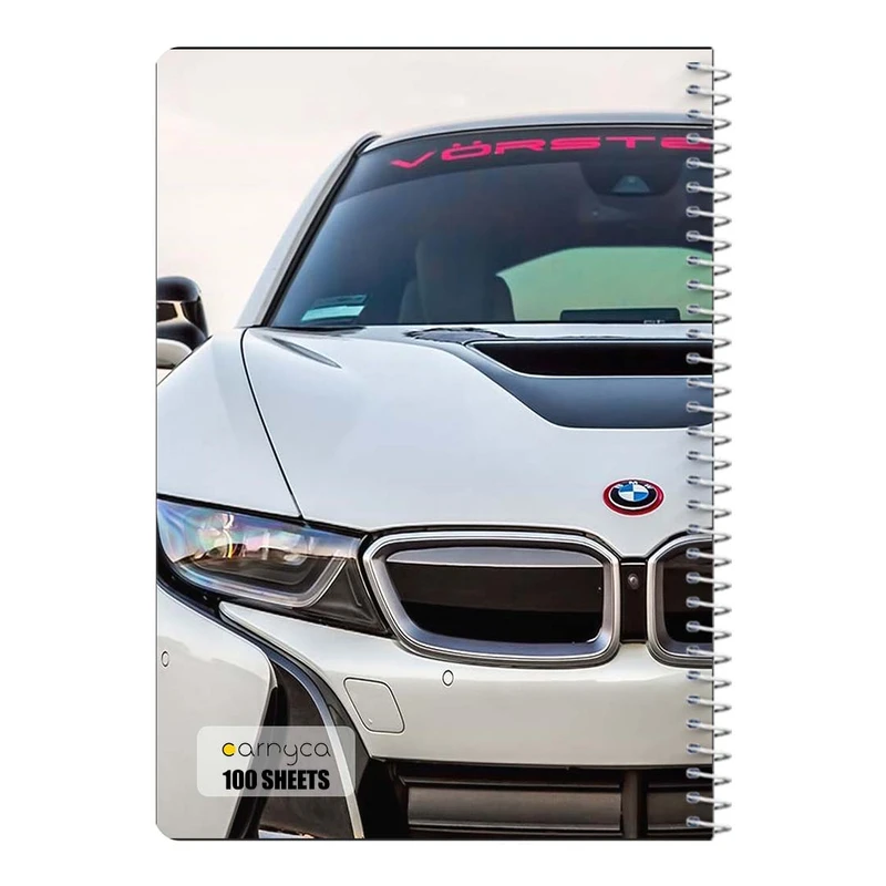 دفتر مشق 100 برگ سیمی کارنیکا طرح ب ام و BMW کد 12614