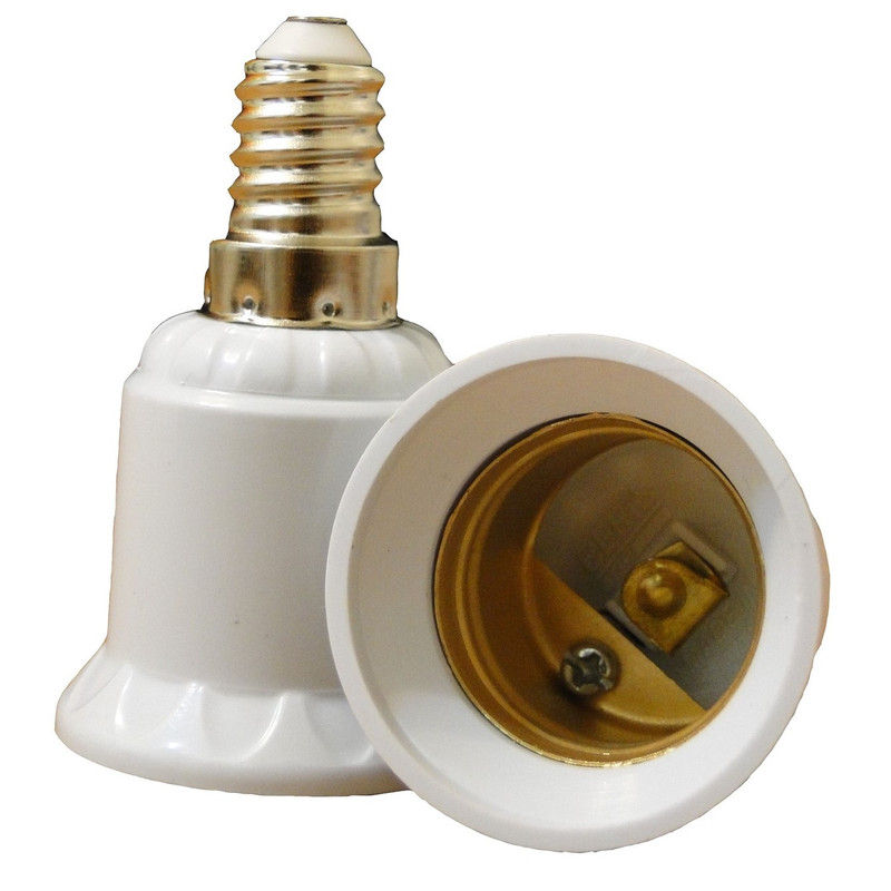 تبدیل سرپیچ لامپ  E14 به E27 مدل T3 مجموعه 8 عددی