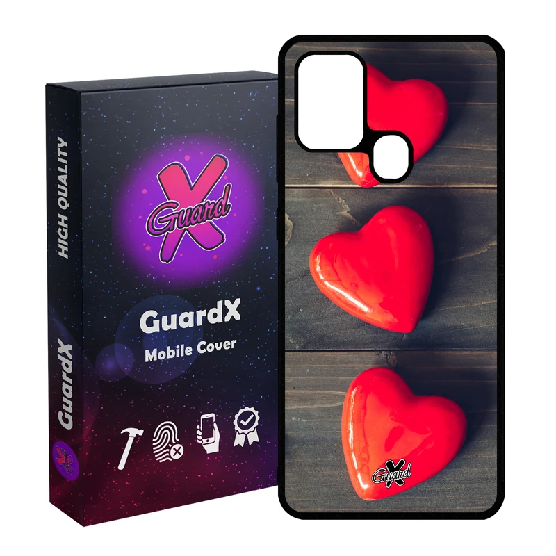 کاور گارد ایکس طرح Love مدل Glass10181 مناسب برای گوشی موبایل سامسونگ Galaxy A21s