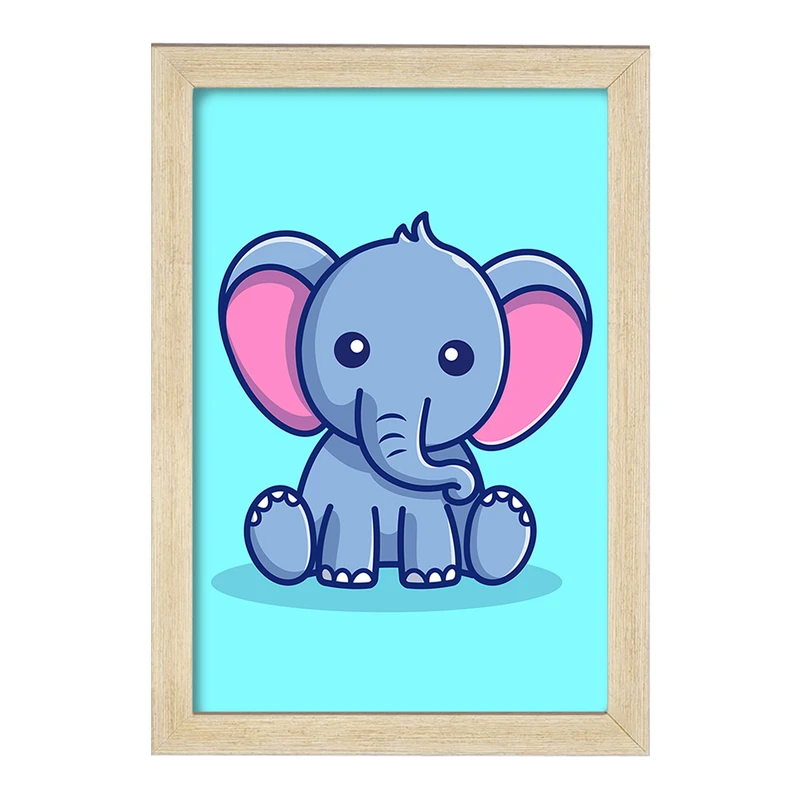 تابلو خندالو مدل حیوانات بامزه فیل کد 29634