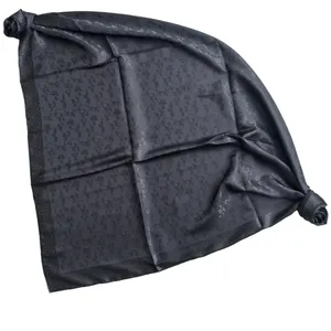 روسری زنانه مدل ساتن ابریشم مجلسی گلدار قواره متوسط کد 24