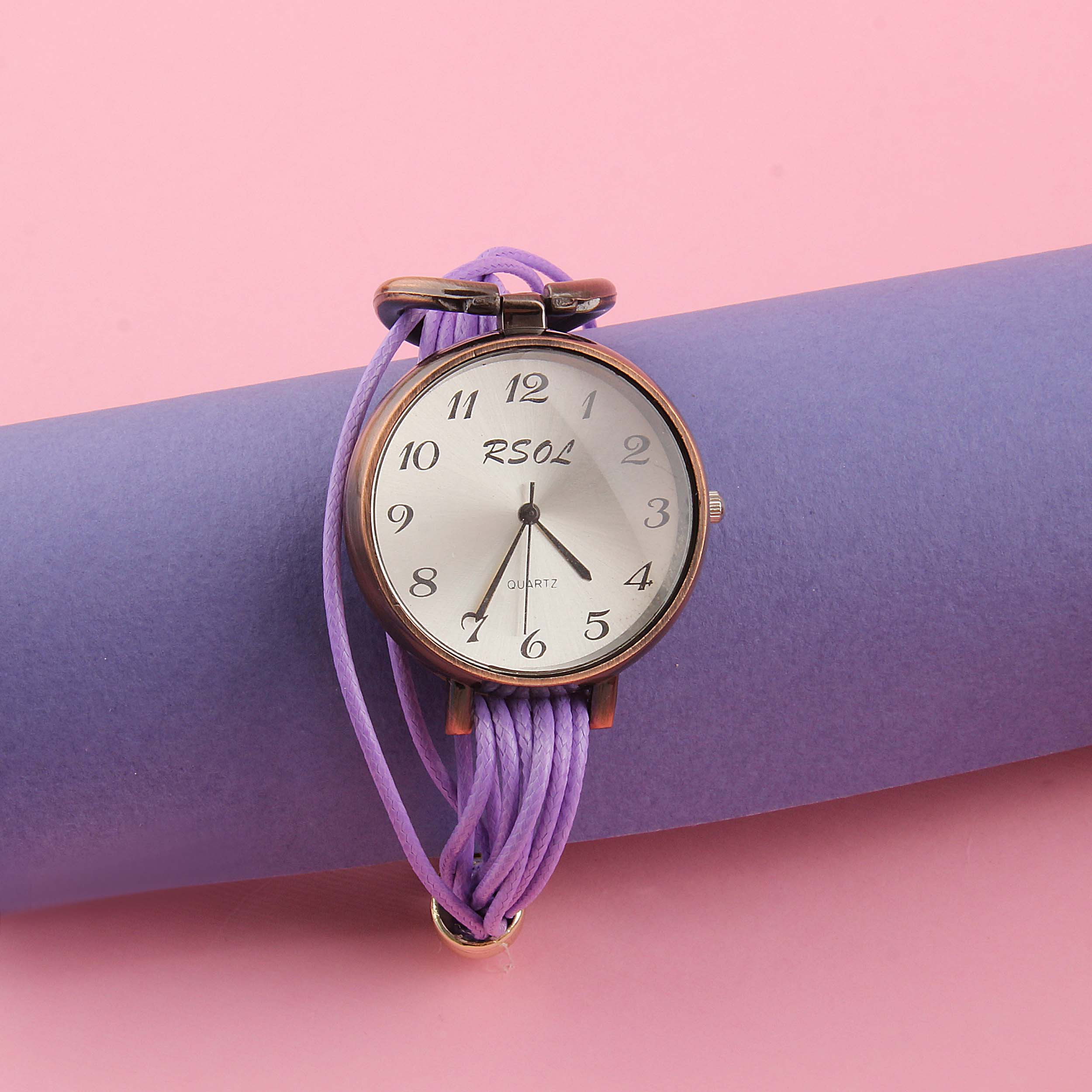 ساعت مچی عقربه ای دخترانه مدل فانتزی بند چرم زیبا کد WHW_207 ساعت مچی عقربه ای دخترانه مدل فانتزی بند چرم زیبا کد WHW_207