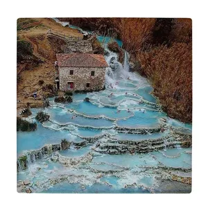 زیر لیوانی  طرح رودخانه و کلبه کد    6104454_5304