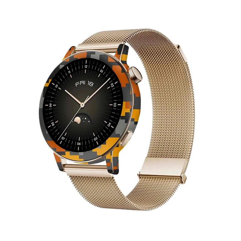 برچسب ماهوت طرح Army-Autumn-pixel مناسب برای ساعت هوشمند هوآوی Watch GT 3 42mm