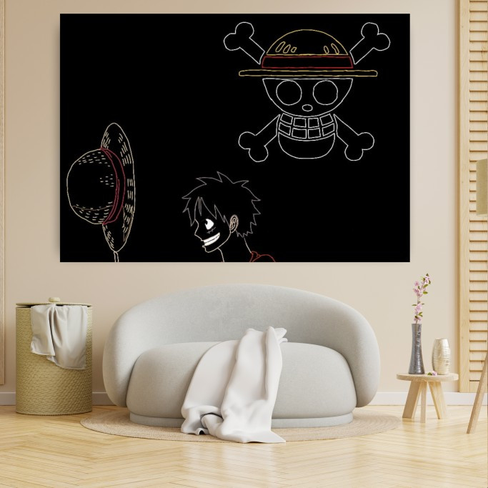 تابلو بوم طرح انمیه وان پیس - One Piece مدل SDB6025