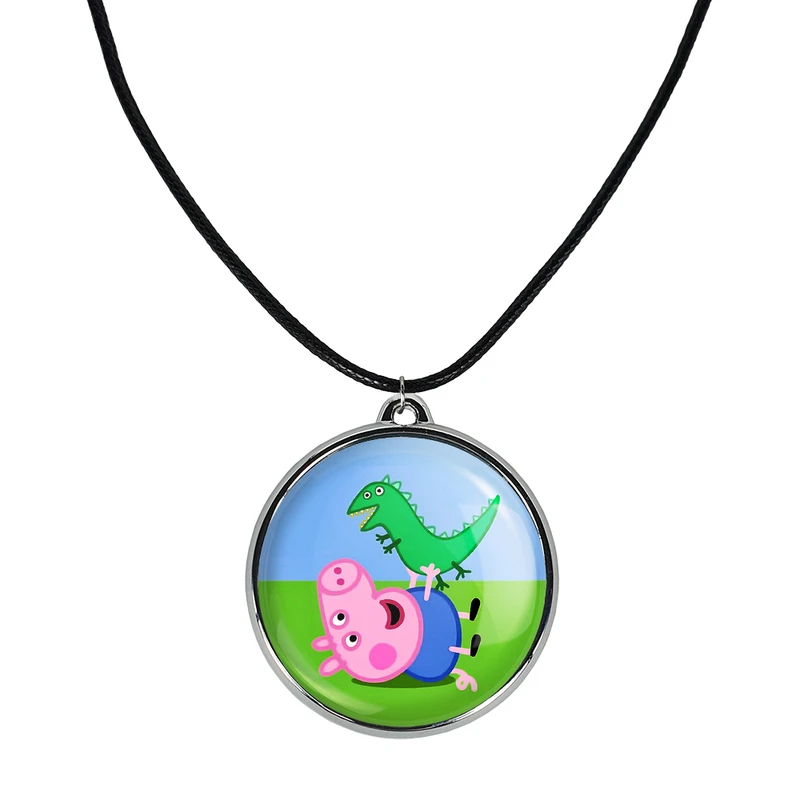 گردنبند خندالو مدل پپا و جورج انیمه پپاپیک Peppa pig کد 2207222064