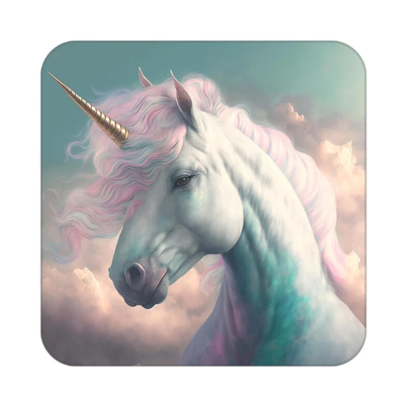 زیر لیوانی کاکتی طرح اسب تک شاخ و یونیکورن مدل mp32332