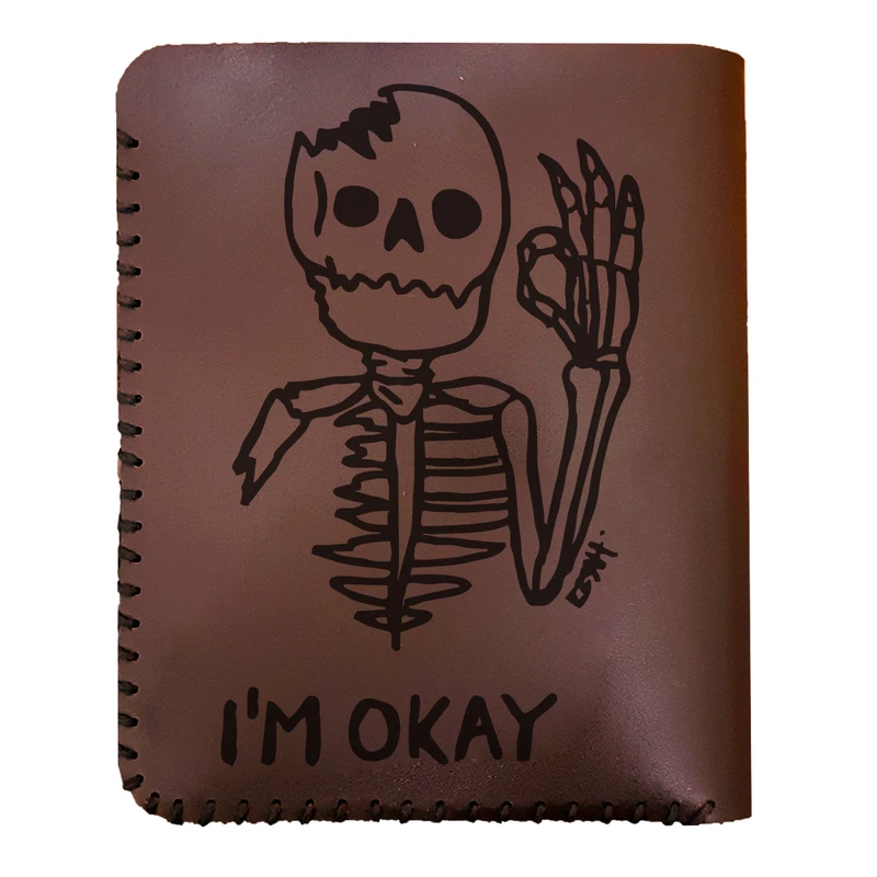 کیف پول مردانه طرح I am okay کد 9052