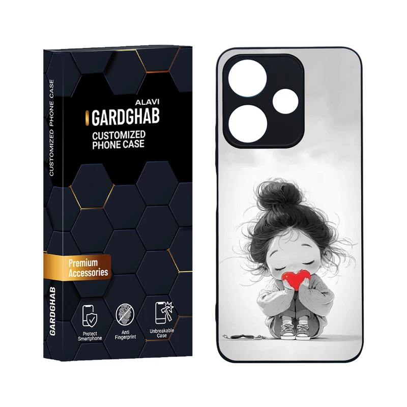 کاور گارد قاب علوی مدل دورژله ای فانتزی مناسب برای گوشی موبایل شیائومی Redmi 13 4G / 5G