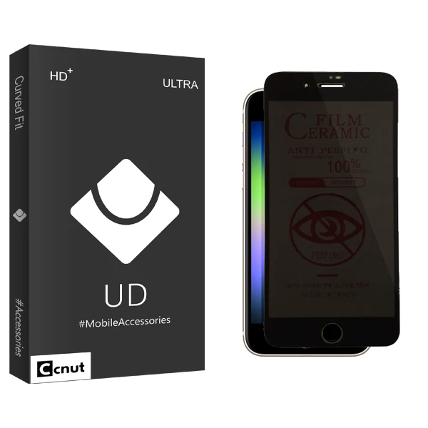 محافظ صفحه نمایش سرامیکی حریم شخصی کوکونات مدل UDB Ultra CRM مناسب برای گوشی موبایل اپل iPhone Se 2022