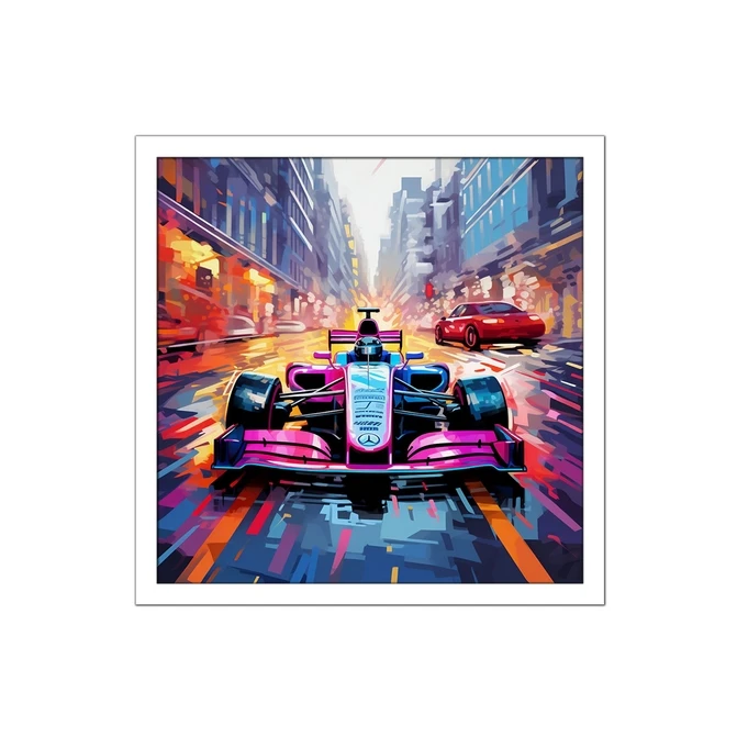 تابلو نوری بکلیت طرح ماشین مسابقه رالی مدل W-MID-17262