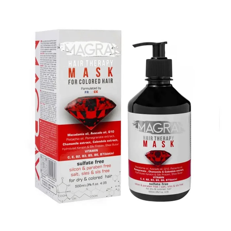 ماسک مو ماگرای مدل Sulfate Free مناسب برای موهای رنگ شده حجم 500 میلی لیتر