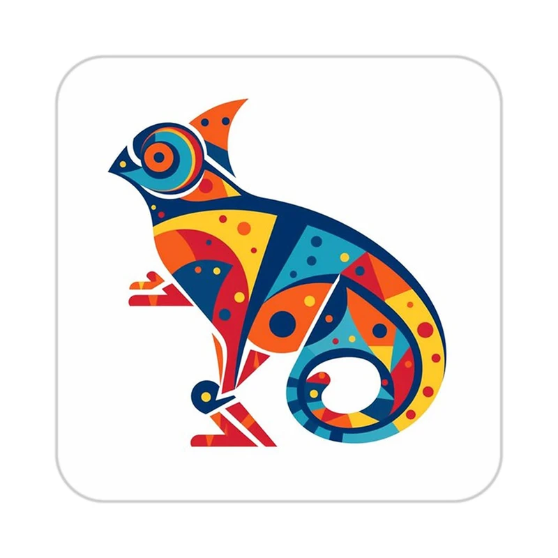 زیر لیوانی کاکتی طرح حیوانات رنگی مدل mp25800