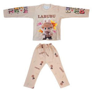 ست تی‌شرت آستین بلند و شلوار راحتی دخترانه مدل لبوبو ۰۱