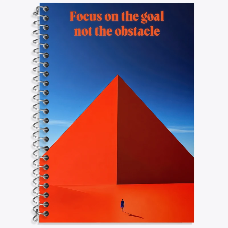 دفتر لغت 50 برگ خندالو طرح Focus On The Goal Not The Obstacle کد N2380