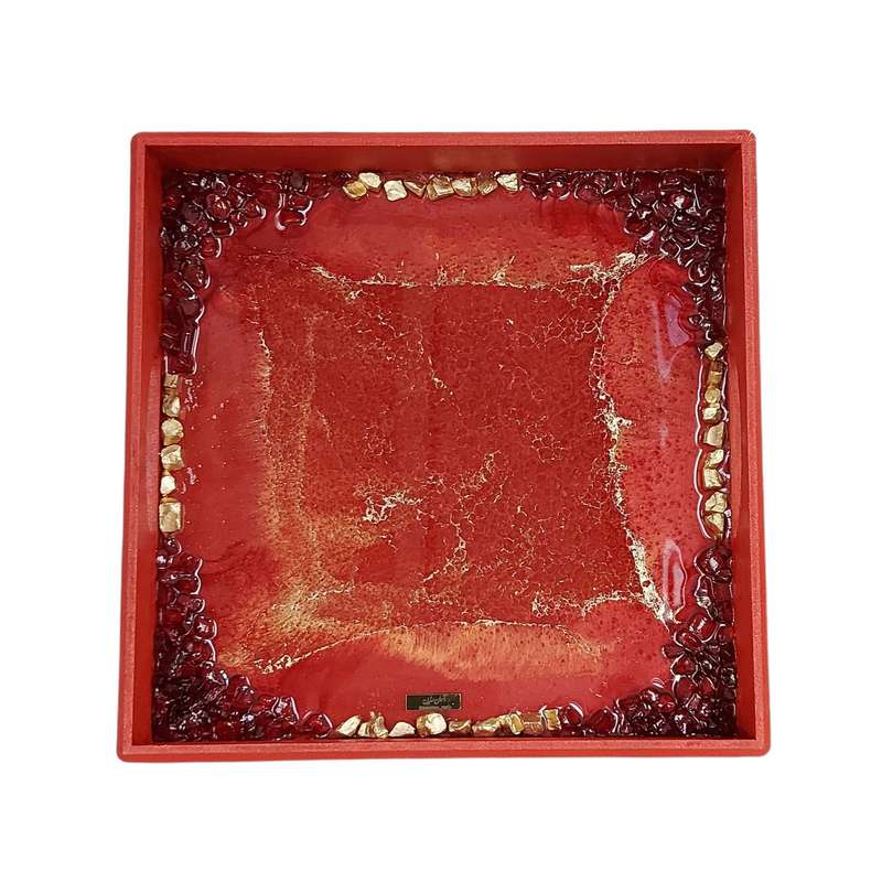 سینی چوبی آسمان رزین مدل یلدا