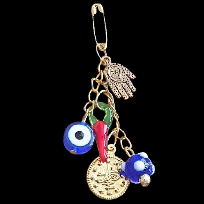 سنجاق سینه دخترانه مدل چشم نظر کد P980 سنجاق سینه دخترانه مدل چشم نظر کد P980