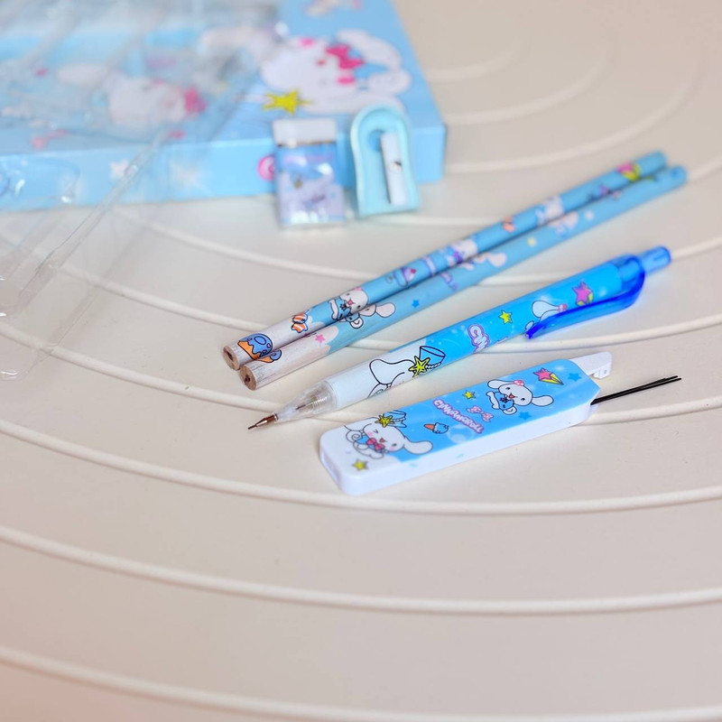 بسته لوازم تحریر مدل کرومی و سینامورول مجموعه 7 عددی