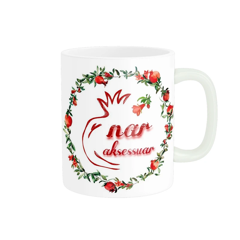 ماگ پادآفرین مدل یلدایی شب یلدا شب چله طرح انار و هندوانه کد p2690