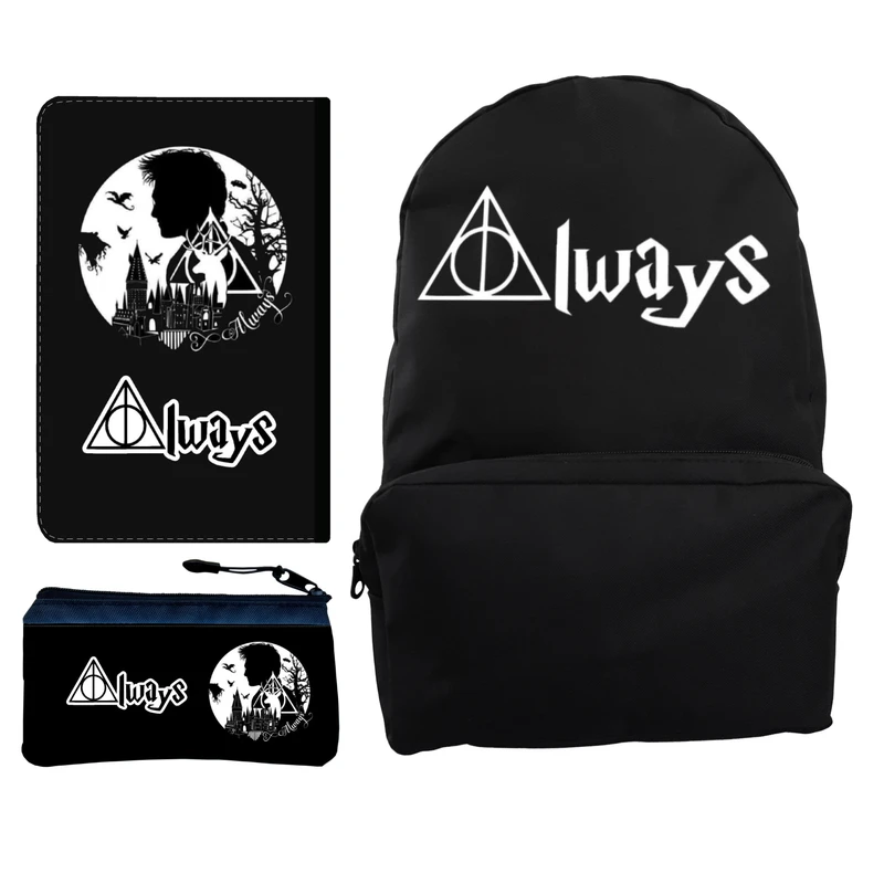 کوله پشتی مدل هری پاتر آلویز کد KP-226 به همراه کلاسور و جامدادی