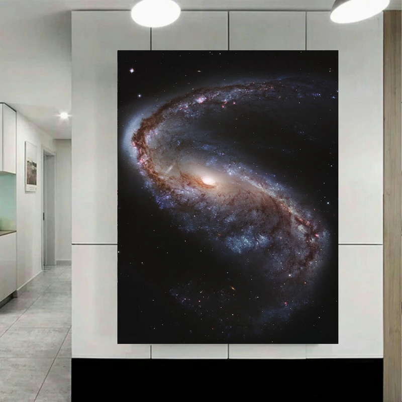 پوستر پارچه ای مدل چرم مخمل طرح کهکشان و ستارگان milky way کد AR3690
