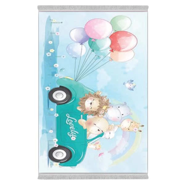 فرش پارچه‌ای دفه مدل فرشینه طرح فانتزی کد 8128