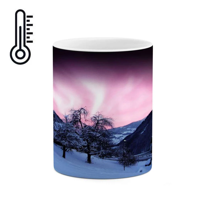 ماگ حرارتی کاکتی مدل منظره برفی کد mgh14988