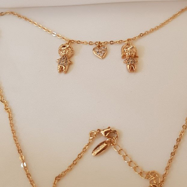 گردنبند دخترانه ژوپینگ مدل قلبی 481