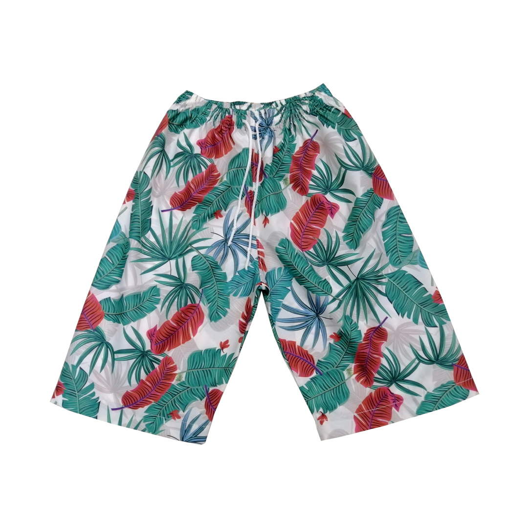 شلوارک مردانه مدل هاوایی فولیاژ