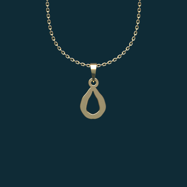 گردنبند طلا 18 عیار زنانه مدوپد مدل هندسی کد BB2-1-1167