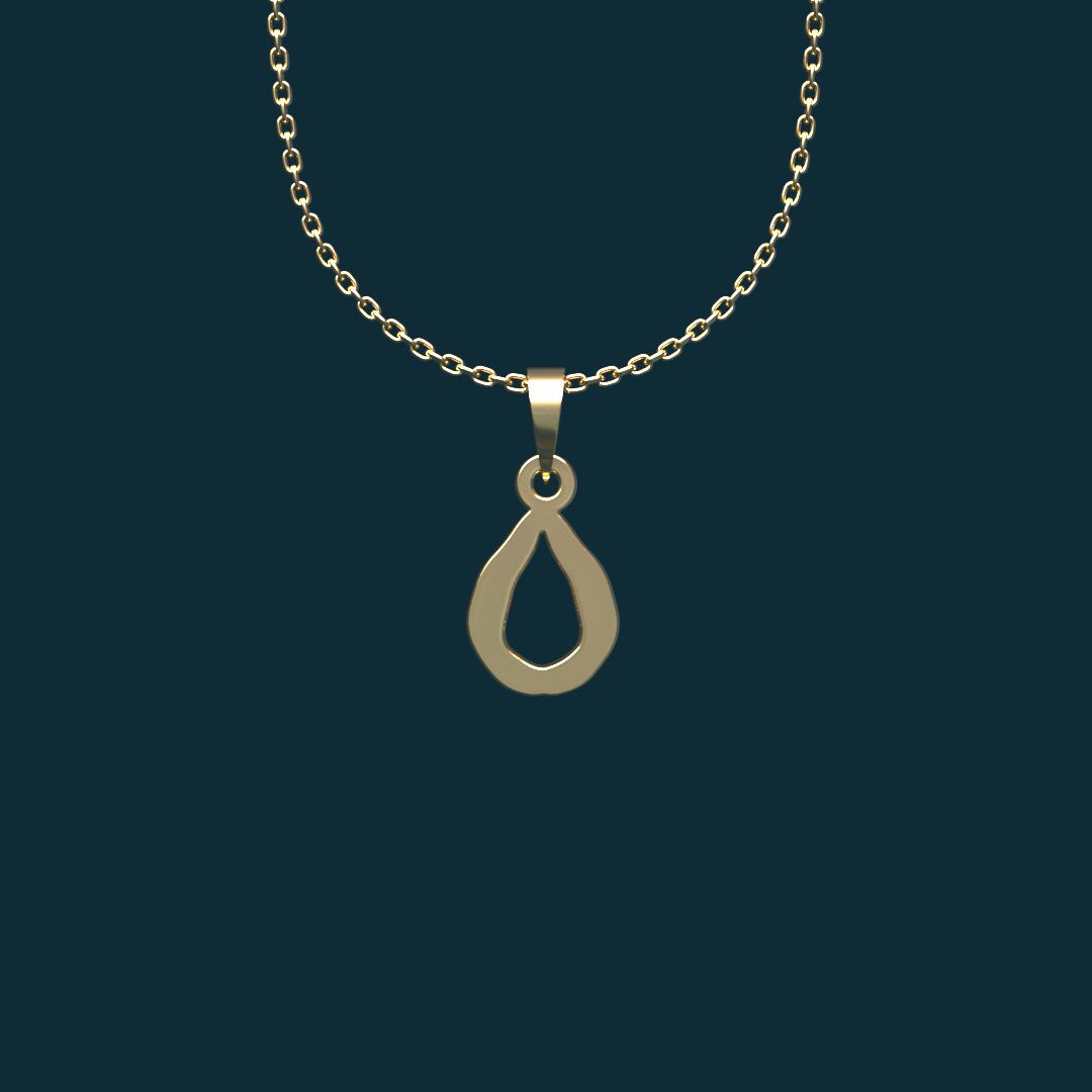 گردنبند طلا 18 عیار زنانه مدوپد مدل هندسی کد BB2-1-1167 -  - 1