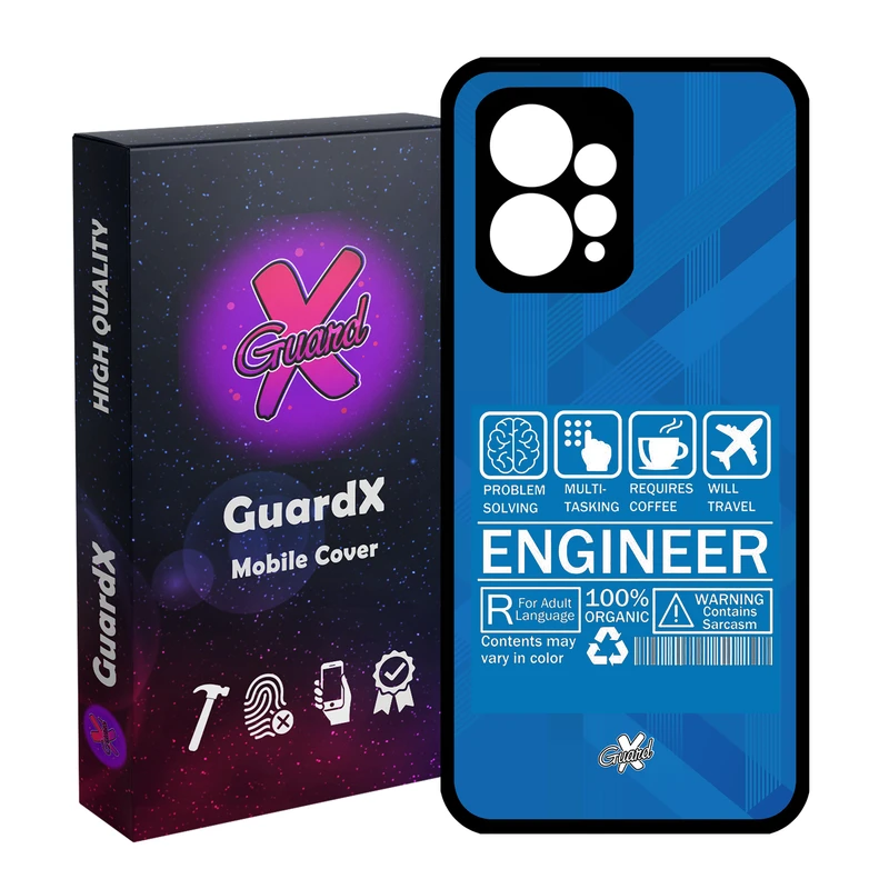 کاور گارد ایکس طرح مهندس مدل Glass10538 مناسب برای گوشی موبایل شیائومی Redmi Note 12 4G