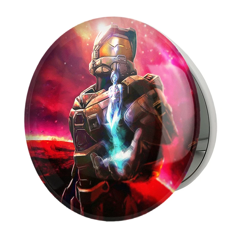 آینه جیبی خندالو طرح بازی هیلو (Halo) مدل تاشو کد 31488