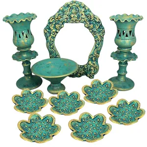 مجموعه ظروف هفت سین 10 پارچه مدل لاله