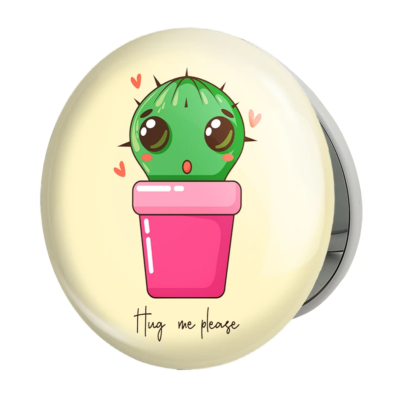 آینه جیبی خندالو طرح کاکتوس مدل تاشو کد 25481 