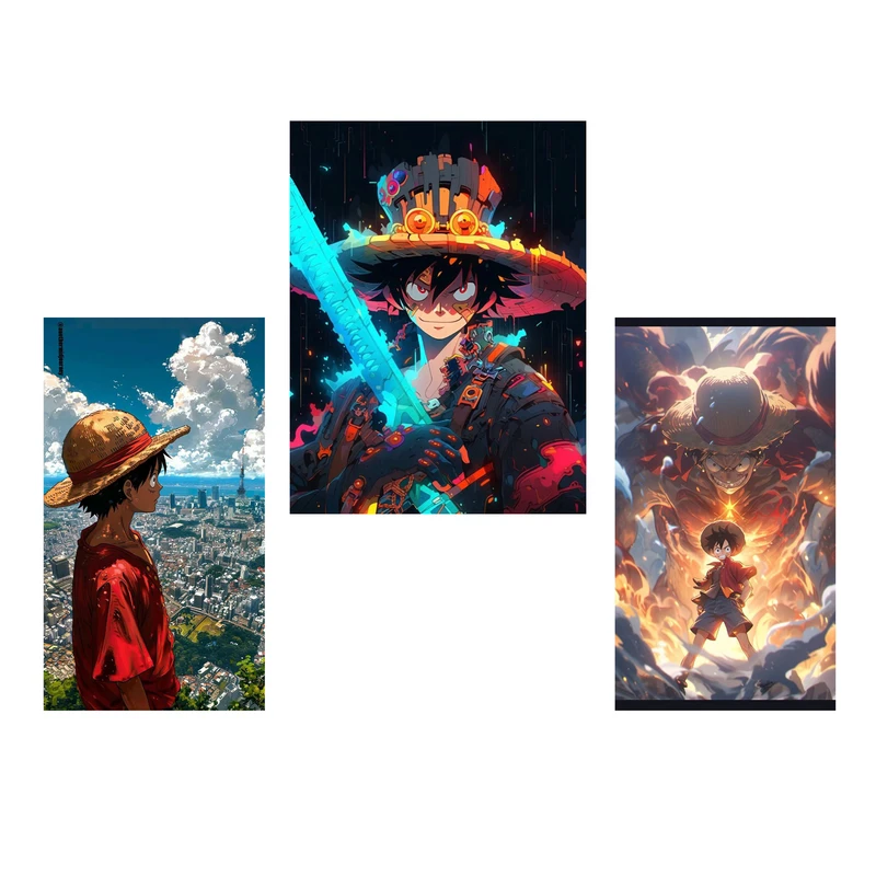 استیکر لپ تاپ و موبایل مدل انیمه طرح وان پیس مانکی دی لوفی one piece monkey D luffy کد 863